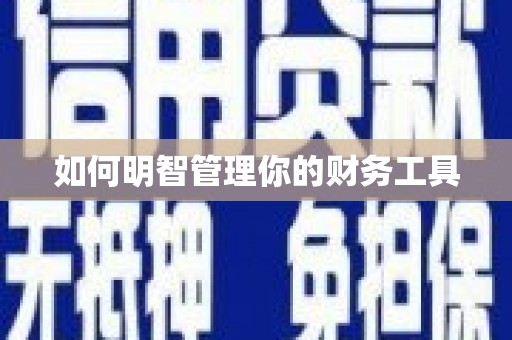 灵宝如何明智管理你的财务工具