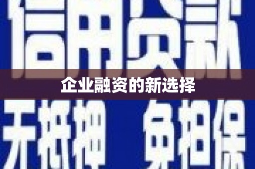 中区企业融资的新选择