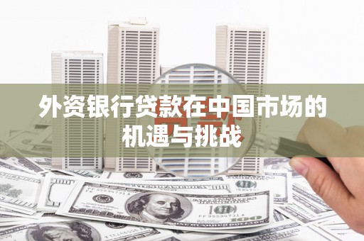 志丹外资银行贷款在中国市场的机遇与挑战