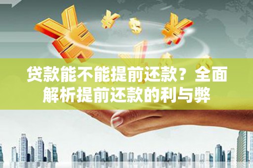 盘县贷款能不能提前还款？全面解析提前还款的利与弊