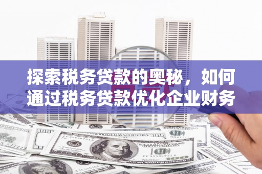 江干探索税务贷款的奥秘，如何通过税务贷款优化企业财务
