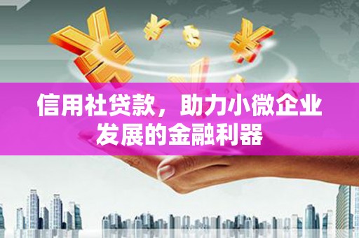 额敏信用社贷款，助力小微企业发展的金融利器