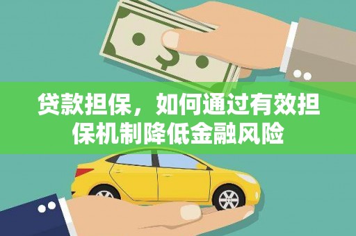 善化贷款担保，如何通过有效担保机制降低金融风险