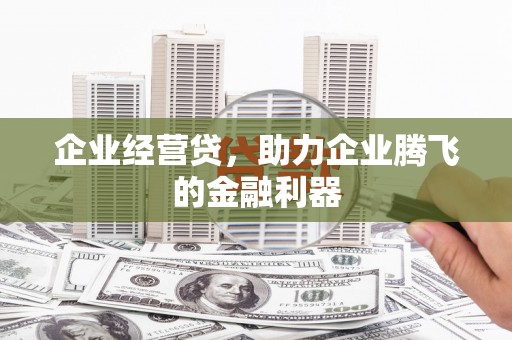 高树企业经营贷，助力企业腾飞的金融利器