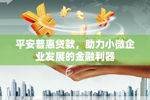 高邑平安普惠贷款，助力小微企业发展的金融利器